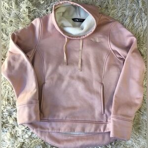 THE NORTH FACE Womens size MEDIUM FLEECE LINED INNNER CORAL SWEATSHIRT